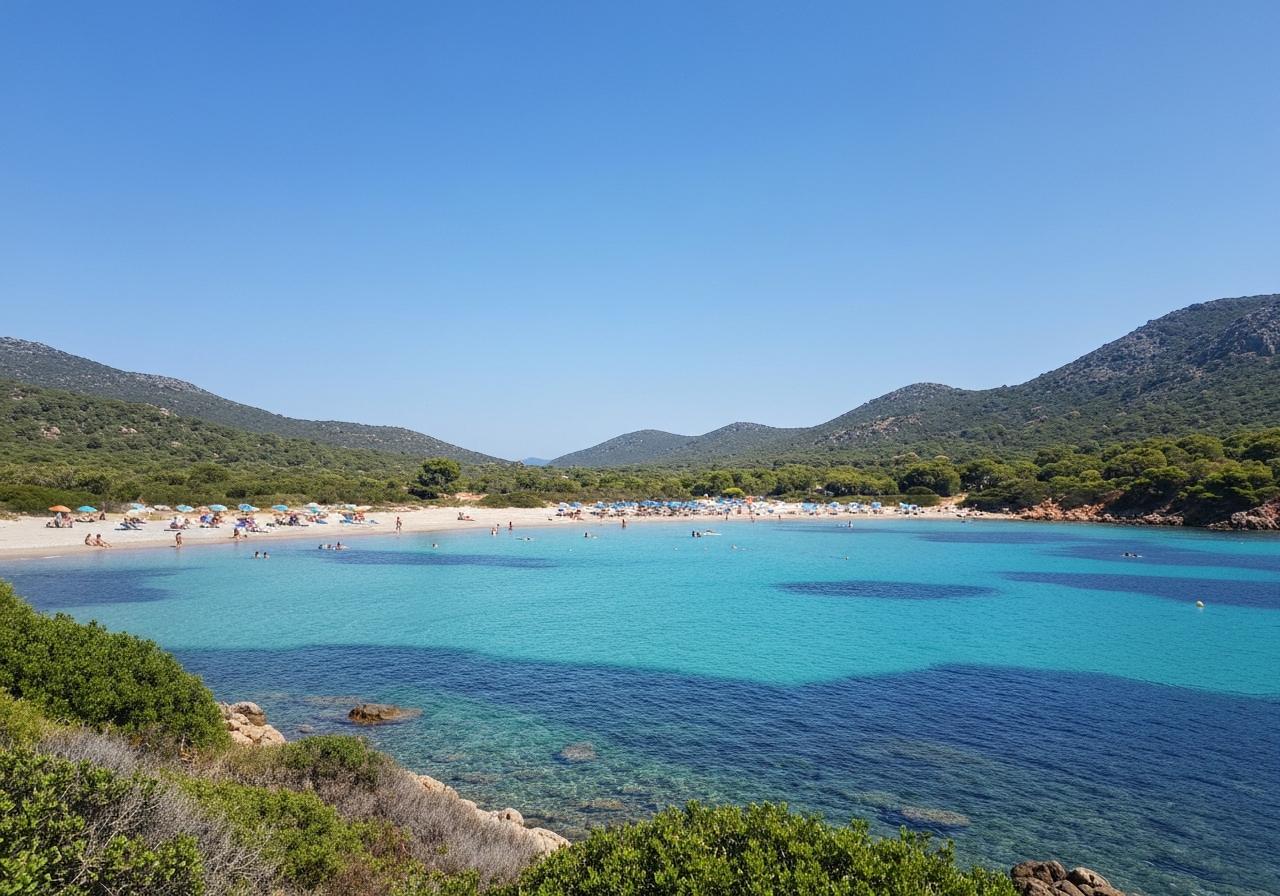 Plage de sable doré sur le golfe du Valinco Corse
