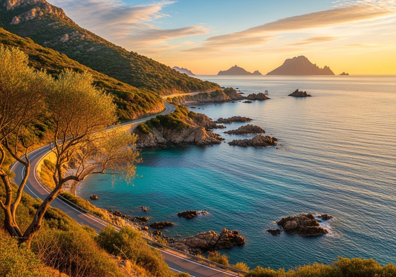 Route des Sanguinaires Ajaccio criques et îles