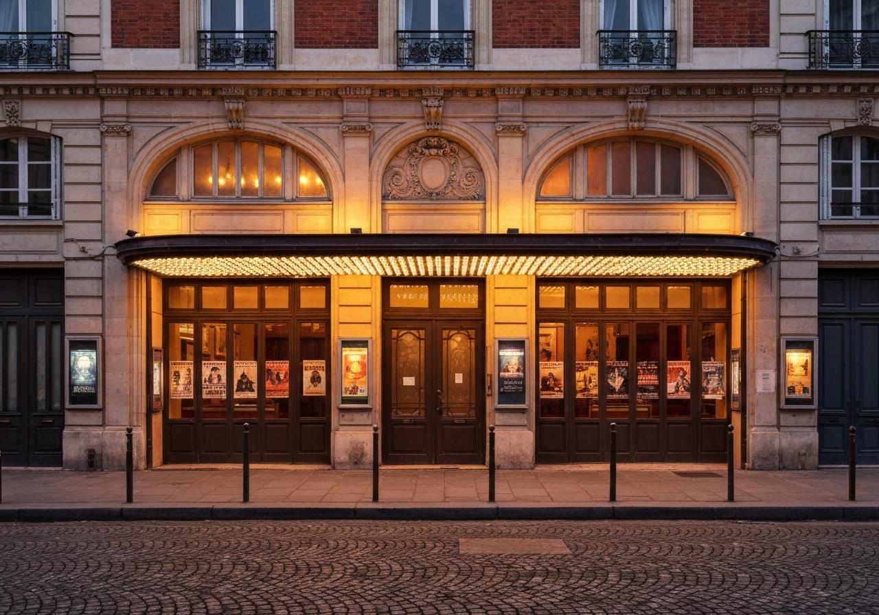 Affiche de cinéma français contemporain lumière dorée