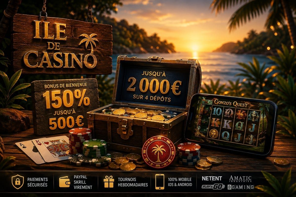 Jeux de casino sur plage tropicale
